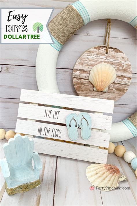 Dollar Tree Costal Beach Farmhouse Nautical Crafts Rae Dunn DIY