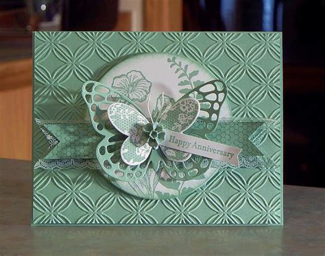 Handmade Stampin Up Anniversary Card 5 12 X 4 Etsy