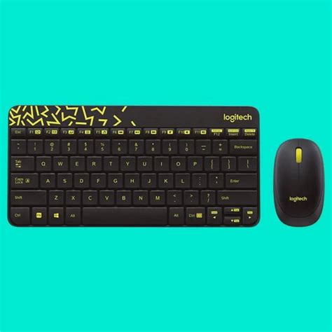 Logitech Mk240 Nano Wireless Keyboard And Mouse Combo Yellow