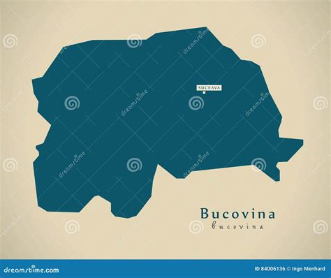 Modern Map - Bucovina Romania RO Stock Illustration - Illustration of ...