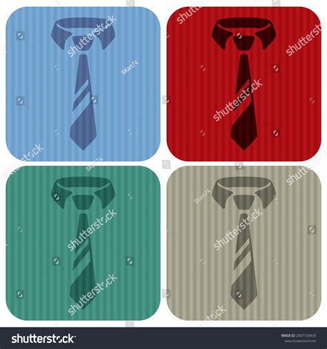 Necktie Icons Collection Abstract Neckties Vector Stock Vector Royalty