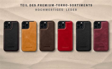 TORRO Leder Handyhülle Kompatibel mit Apple iPhone 12 Pro Max Leder