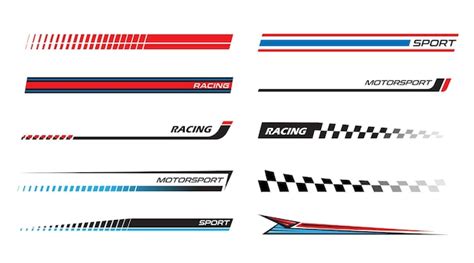 Premium Vector | Sport racing stripes car stickers racing decals tuning ...