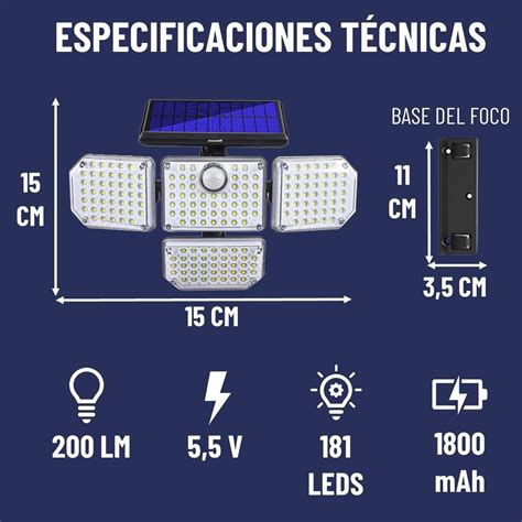 Ripley Foco Led Maxwell Solar Exterior Sensor Movimiento Direcc