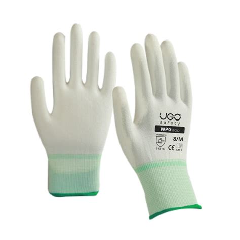 Ugo Safety Wpg White Pu Coated Gloves Ugo Safety Is Everything