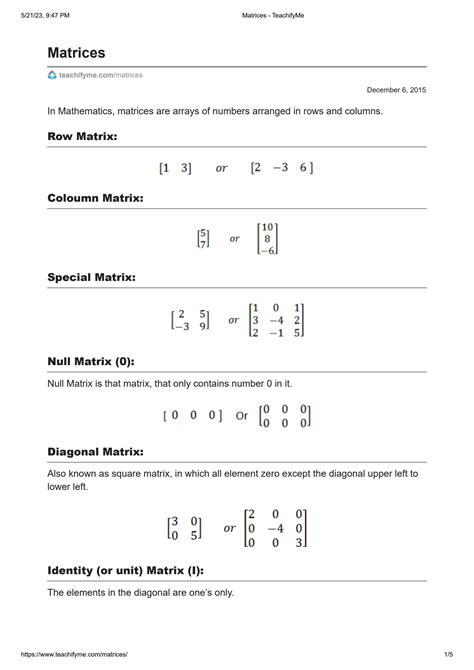 Solution Matrices Notes Studypool