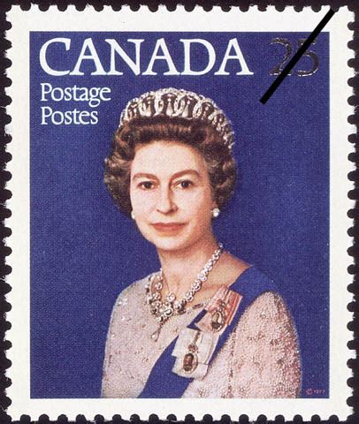 Queen Elizabeth II Silver Jubilee Canada Postage Stamp