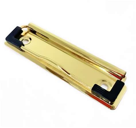 Clip Presilha 100mm Para Pranchetas E Porta Blocos Dourado Ouro Infoleo