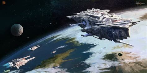 Sylfria mothership by llamllam.deviantart.com on @DeviantArt Spaceship Art, Spaceship Concept ...