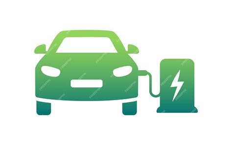 Icono De Coche Eléctrico Coche Eléctrico Con Logotipo De Estación De