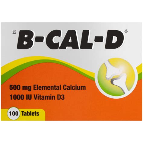 B Cal Calcium Supplement With Vitamin D 100 Tablets Clicks