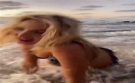 Saxon Sharbino Bikini Scene In Saxon Sharbino Beach Aznude