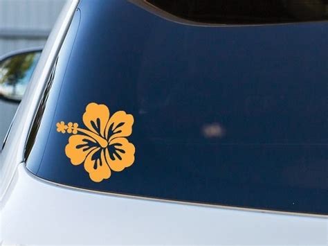 Hibiscus Flowers Vinyl Decal // Car Decal // Outdoor Vinyl // - Etsy