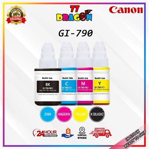 Canon Genuine Gl 790 Gl790 Gi790 Gi 790 Refill Ink G Series Cymk Set