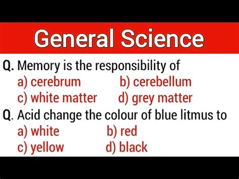 General Science Questions And Answers Science GK Questions