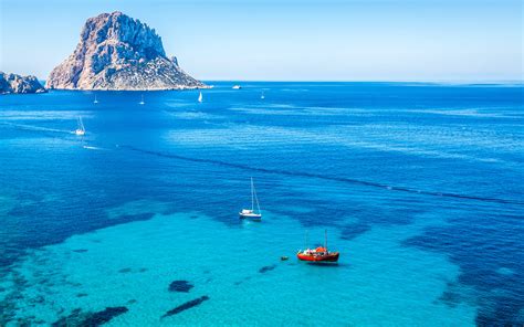 Images Spain Ibiza Sea Crag Nature Landscape Photography 3840x2400