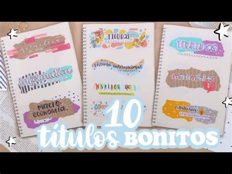 10 TÍTULOS BONITOS aesthetic Barbs Arenas Art YouTube Títulos