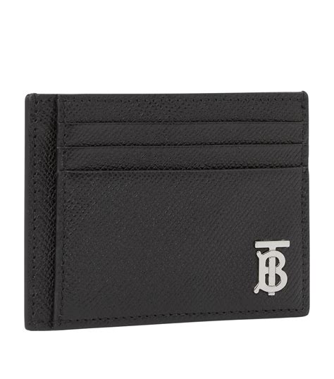 Mens Burberry Black Leather Money Clip Card Holder Harrods Uk