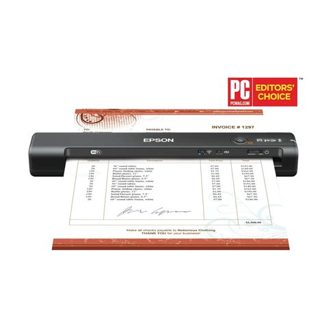 Epson WorkForce ES-60W Wireless Portable Sheet-fed Document Scanner for ...