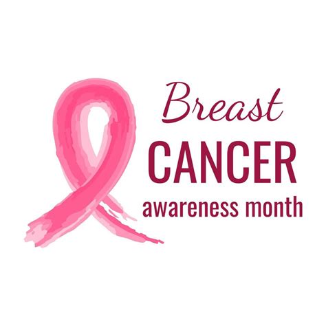 Breast Cancer Awareness Month Design Pink Ribbon Vector Illustration