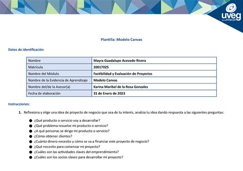 Acevedo Mayra EA5 Tarea De La Materia Factibilidad Y Evaluacion De