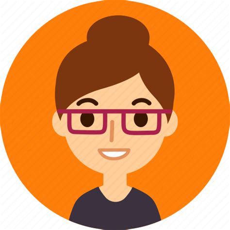 Woman Avatar Female Face Caucasian Glasses Professional Icon Download On Iconfinder