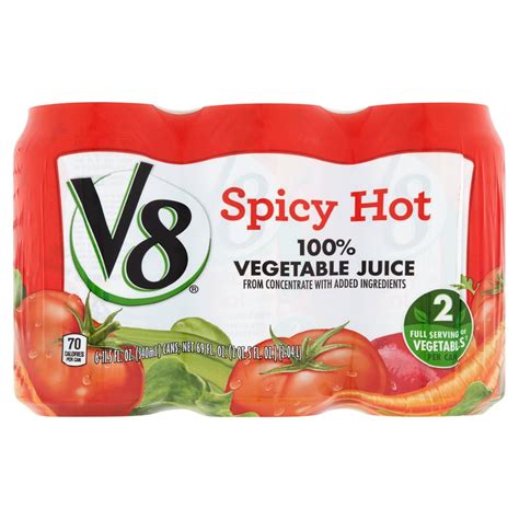 V8 Spicy Hot 100 Vegetable Juice 11 5oz Pack Of 18 Walmart