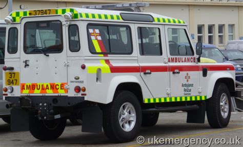 This Is A Winch Equipped Land Rover Defender Used By Ambulance