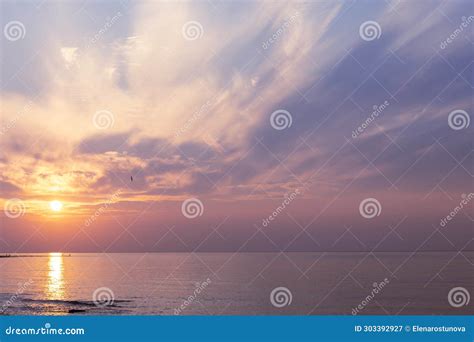 Aerial View Sunset Sky Nature Beautiful Light Sunset Or Sunrise Over