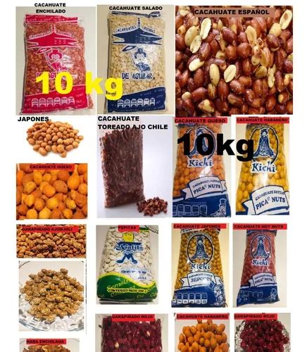 Pack Mixto Botana 10 Kilos De Cacahuates Variados Paquete Envío gratis