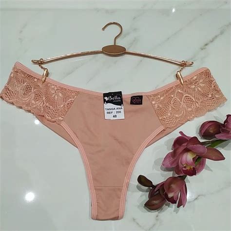 Kit De 5 Tangas Ana Plus Size Calcinha Renda Calcinha Conforto Calcinha