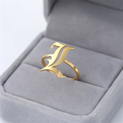 Bague Avec Lettres Majuscules Pour Hommes Bijoux Personnalis S En