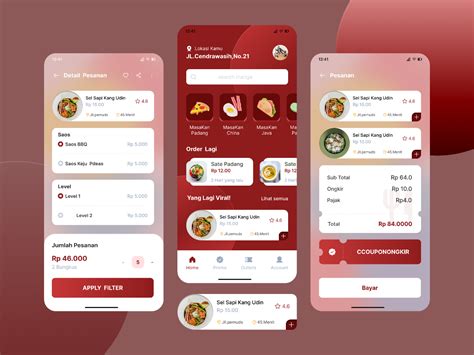 Mobile Design Food Delivery App Figma