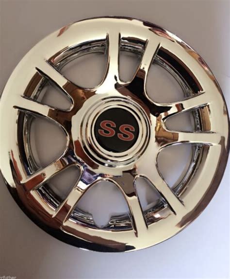 4 8 Golf Cart Hub Cap Wheel Cover Chrome RED SS Chrome Hubcaps For