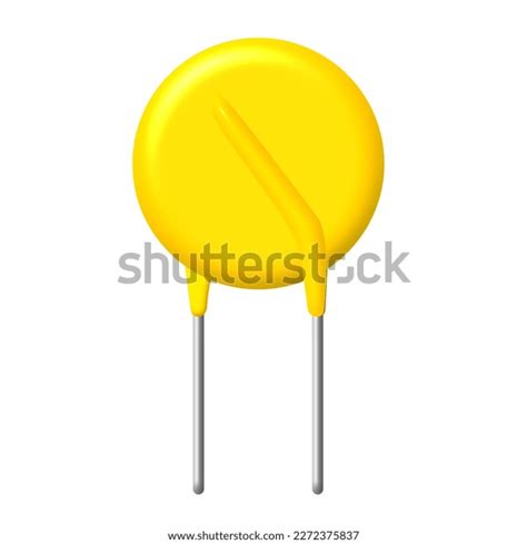 yellow varistor electric power surge protector stock vector royalty