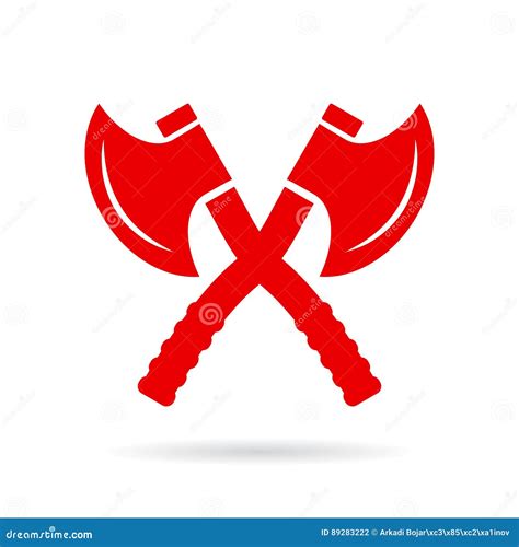 Sword And Axe Crossed Vector Illustration 25446238