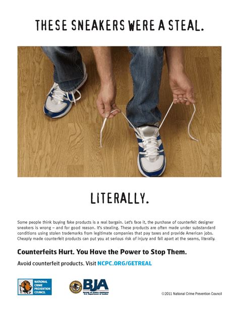 Counterfeit Sneakers Print Ad — Iprcenter