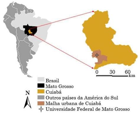 Localização da área de estudo Fonte Elaborado pelas autoras 2021