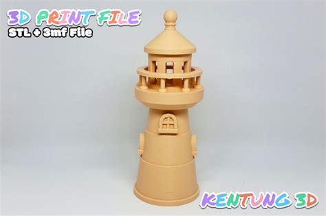 lighthouse  printable model stl file etsy