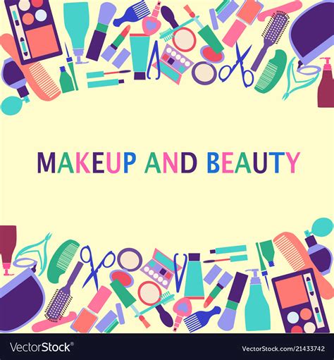 Background of cosmetics shop beauty salon Vector Image