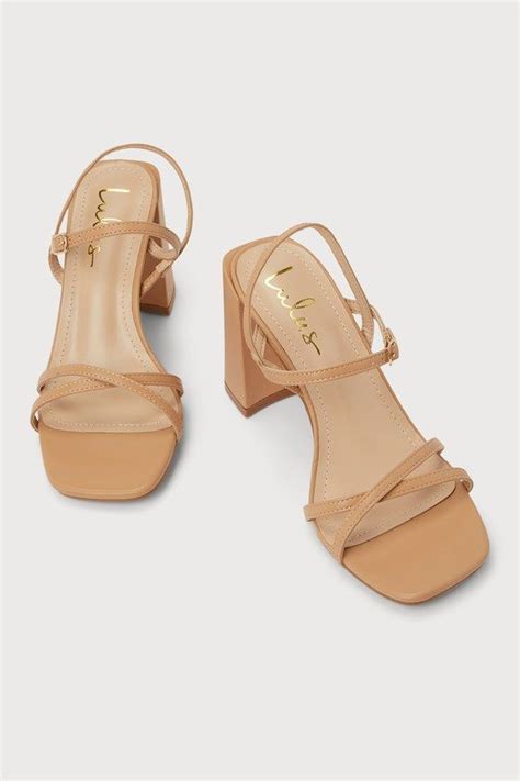 Petriana Light Nude Ankle Strap High Heel Sandals Ankle Strap High