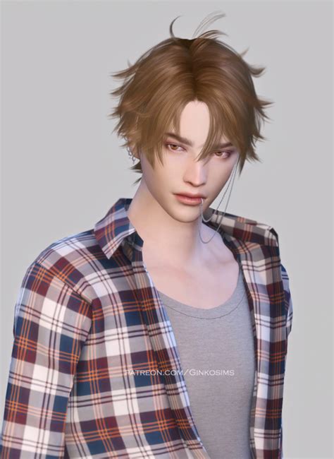 GinkoSims TS4 Male Hair G72 24 Colors 9 Ombre Tones Updated On 27 Dec