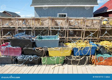 Lobster Traps Prince Edward Island Canada Stock Photo Image Of