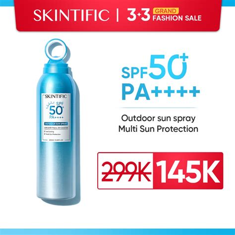 Jual Skintific Outdoor Sun Spray Spf50 Pa Sunscreen Sunblock Badan