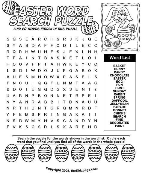 Easter Printable Word Searches