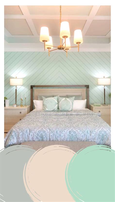 Seafoam Green Airy Bedroom Design Seafoam Green Bedroom Green Bedroom Walls Mint Green Bedroom