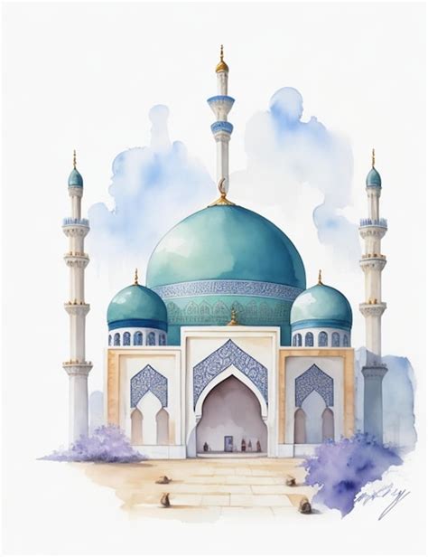 Watercolour Mosque Png Pictures