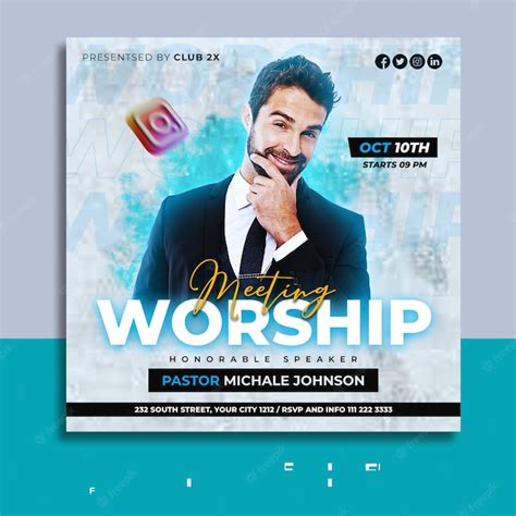 Premium Psd Church Conference Flyer Or Social Media Post And Instagram Template