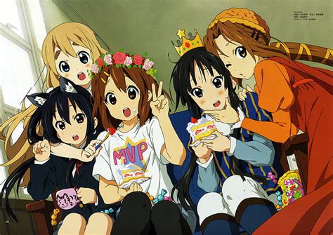 HD wallpaper: anime, beautiful, characters, friends, girl, girls, group ...