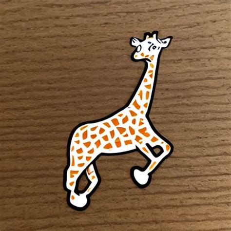 Giraffe Skateboarding Sticker Stable Diffusion OpenArt